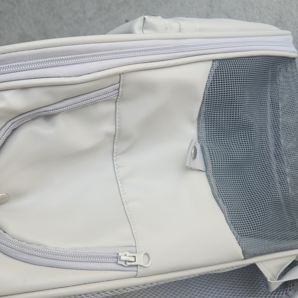 Gray Dog Carrier Backpack with Travel-Friendly Design - Picture 5 of 5